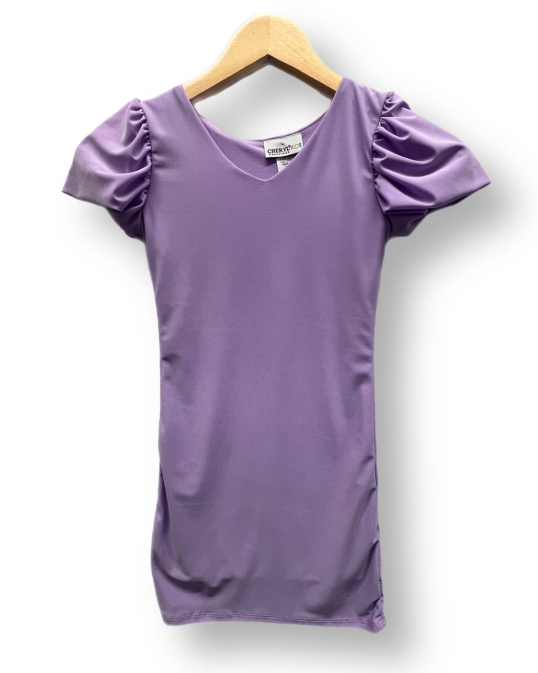 Cheryl Girls Puff Slv Dress LAVENDER