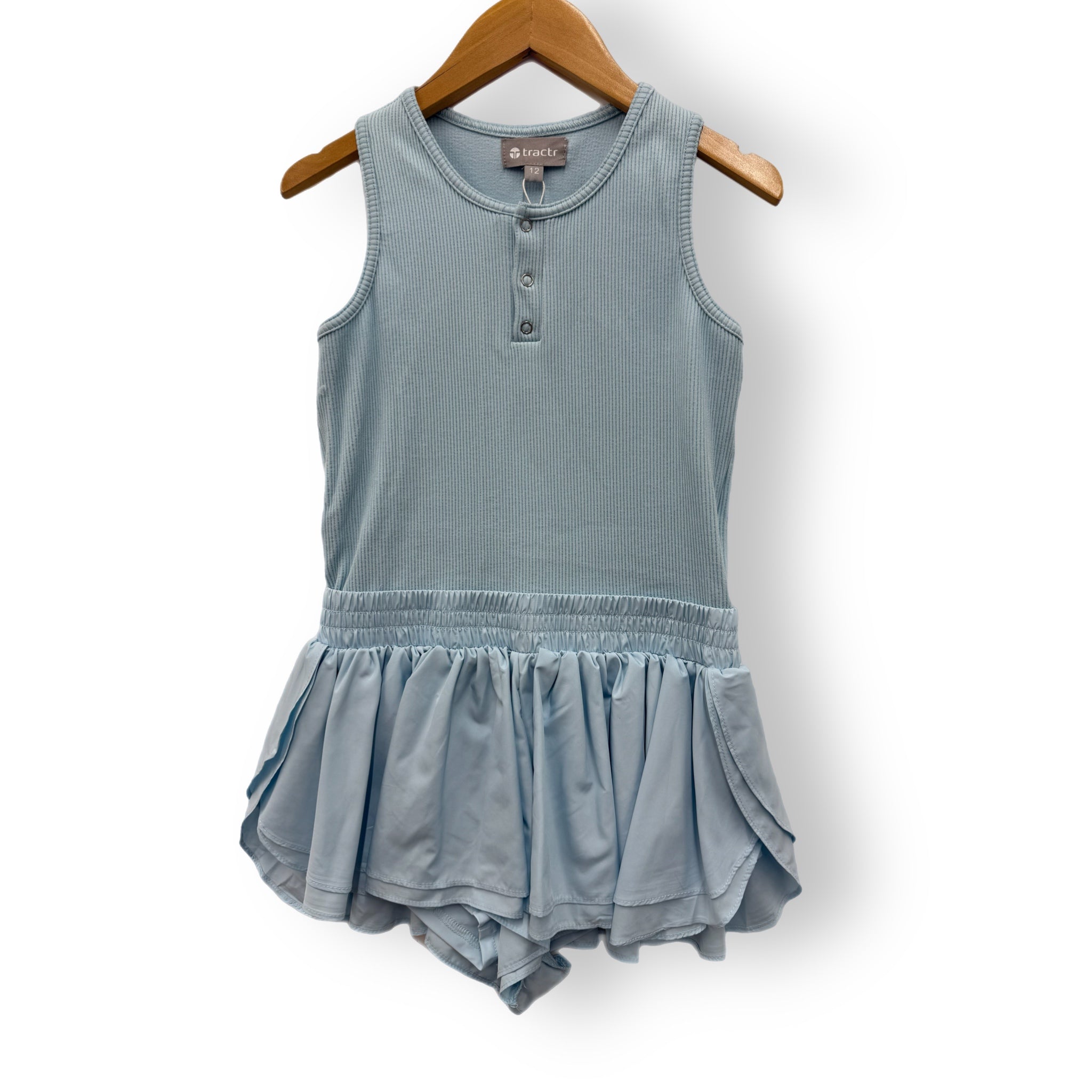 Girls TRACTR flyaway short romper BLUE