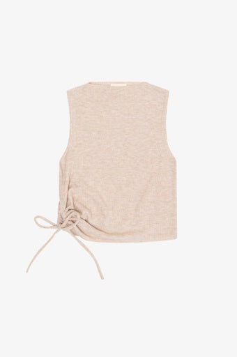 HACCI RIB DRAWSTRING MUSCLE TANK (Girls)