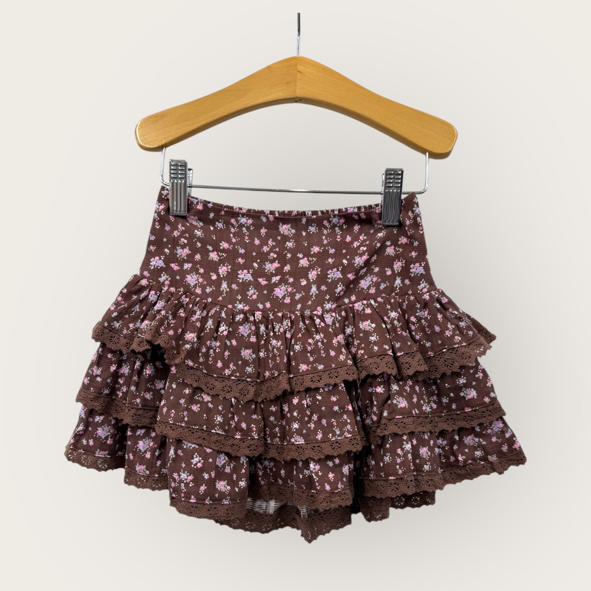 KatieJ Junior/Adult - Melody Skirt CHOC FLORAL PRINT