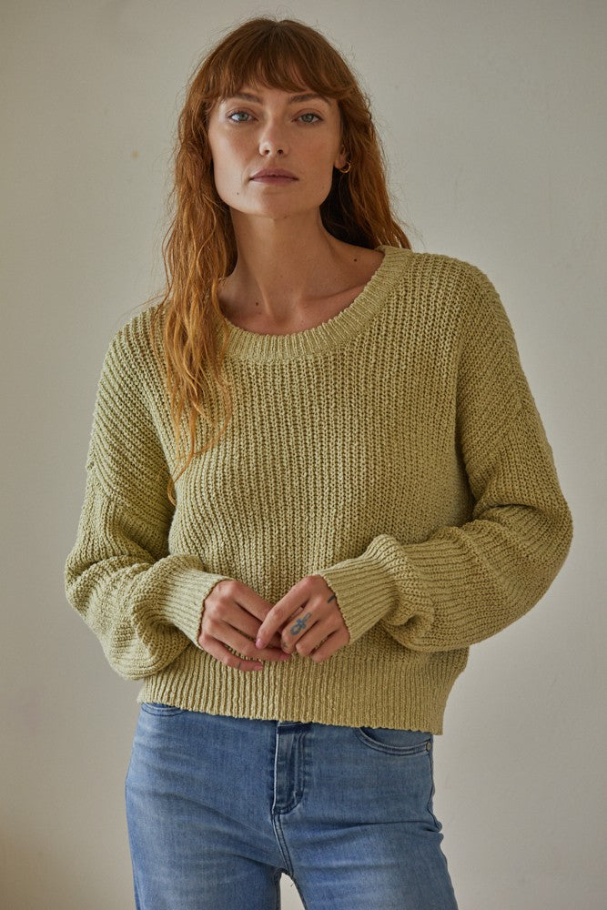 By Together - Crew Neck Sweater (W1374) PISTACHIO