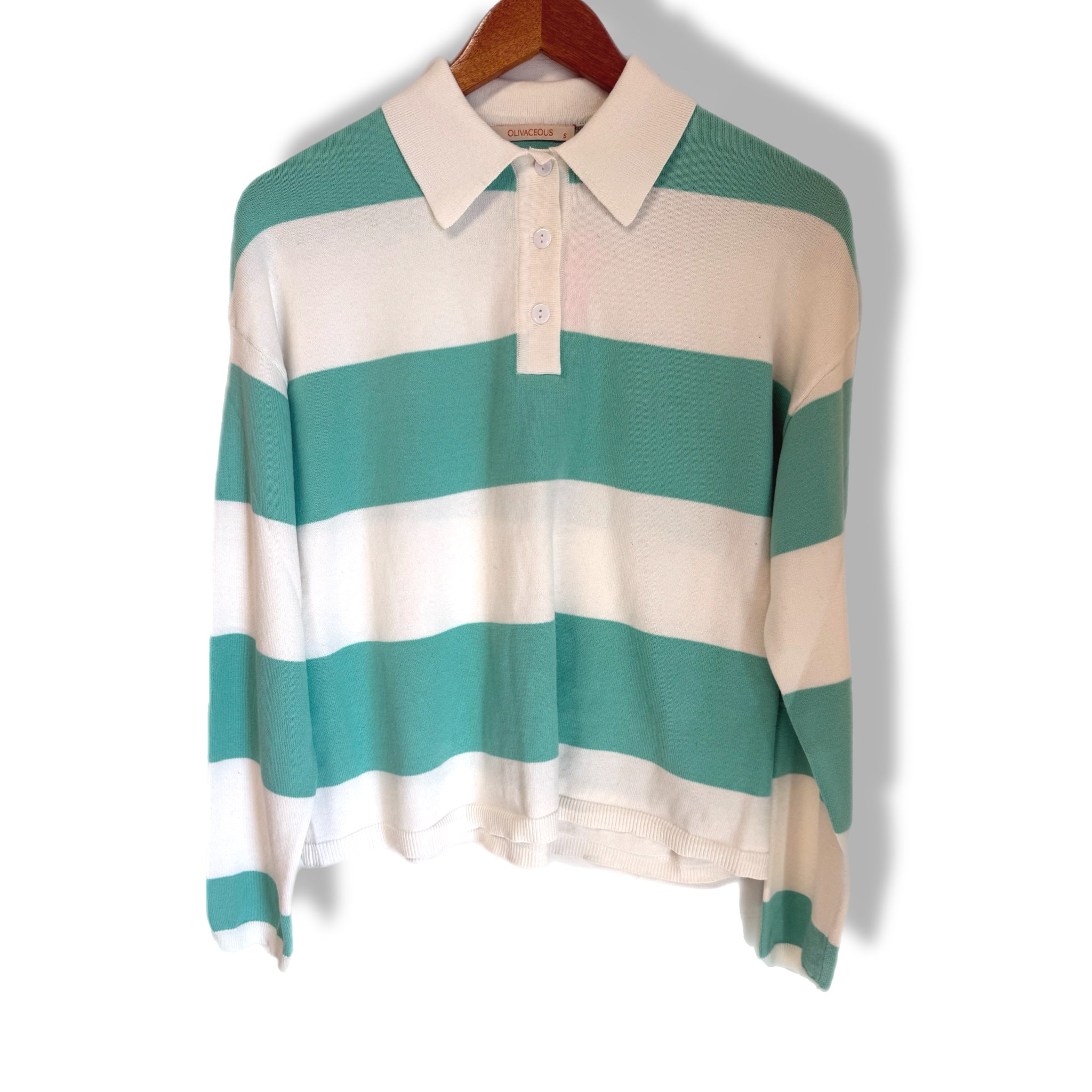 Olivaceous Stripe Rugby Sweater - MINT
