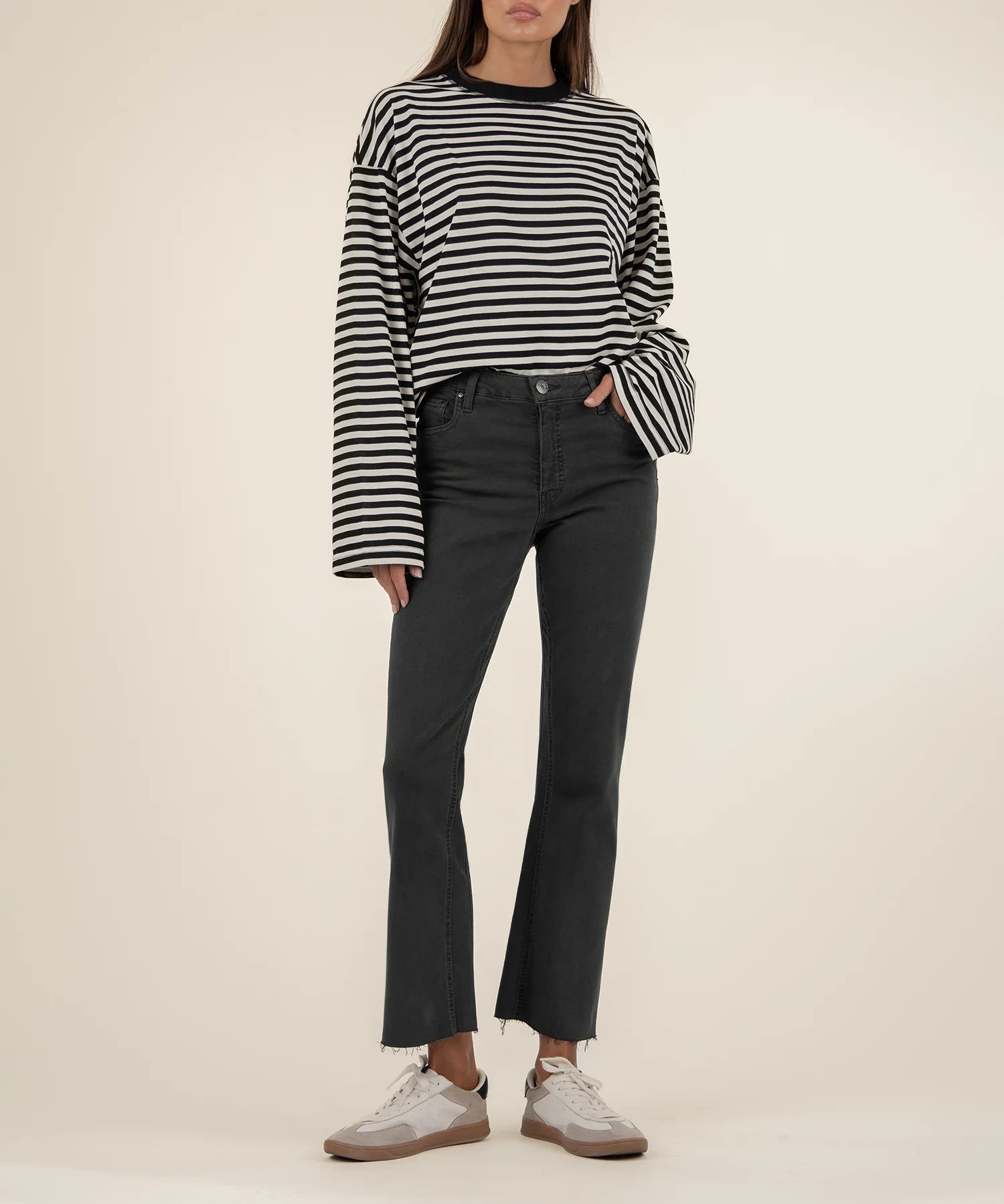 KELSEY HIGH RISE FAB AB ANKLE FLARE-NSET LEG