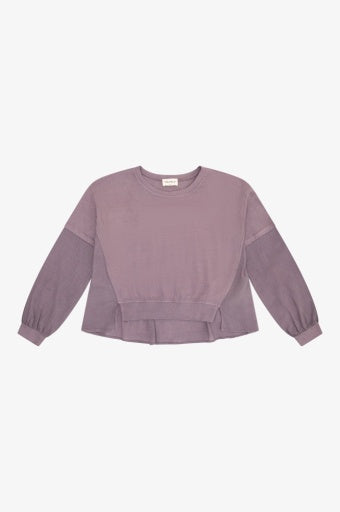 COTTON GAUZE MIXED MEDIA L/S TOP (Girls)
