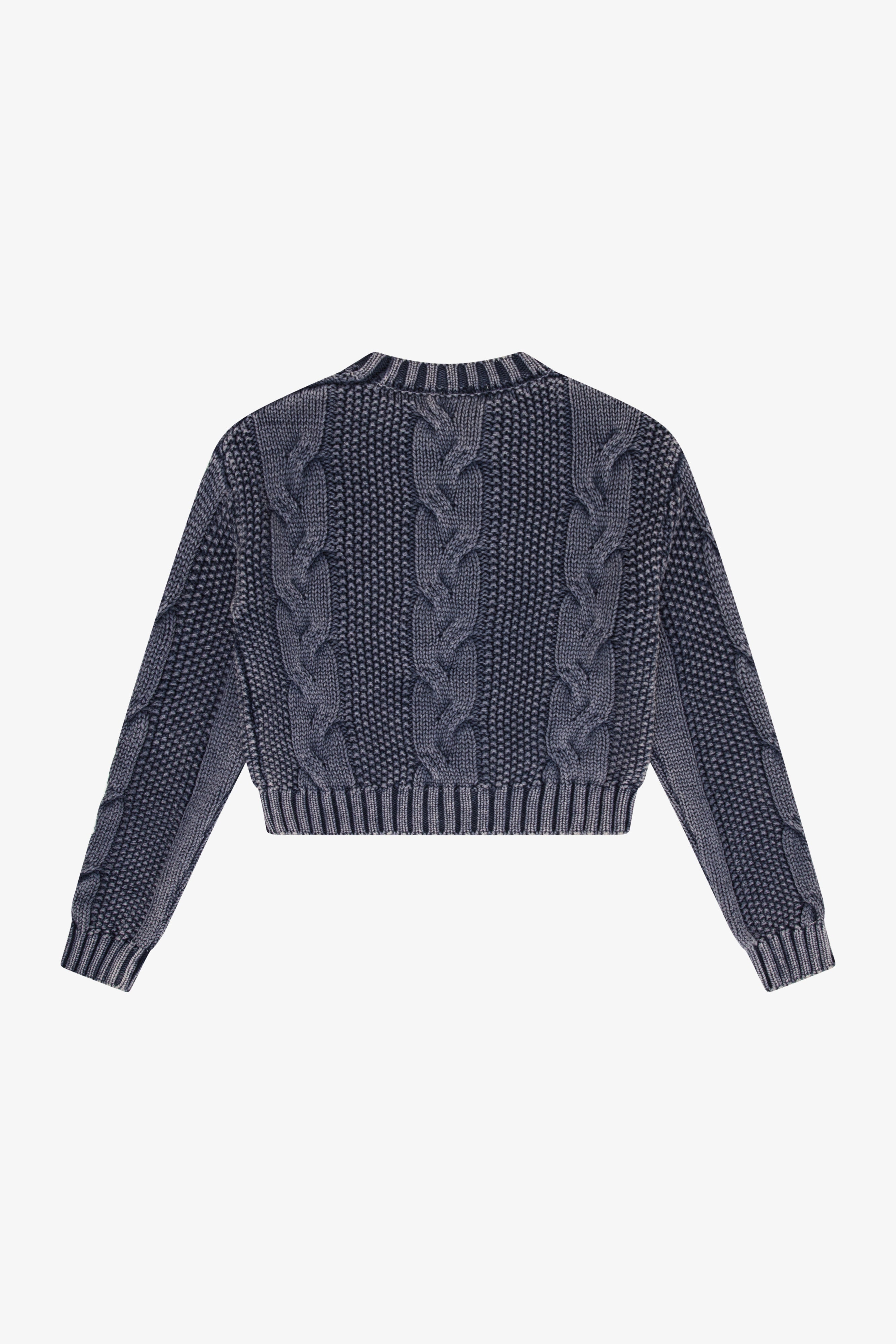 CABLE KNIT CROP SWEATER (girls)
