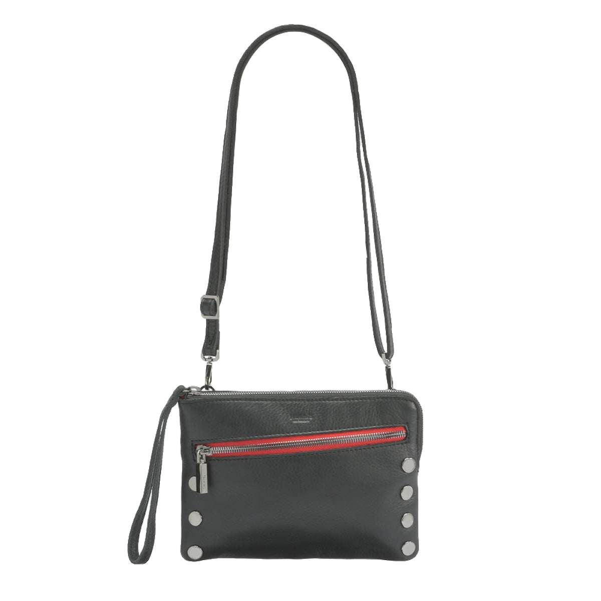 Nash Small 2 Black w Gunmetal and Red Zip