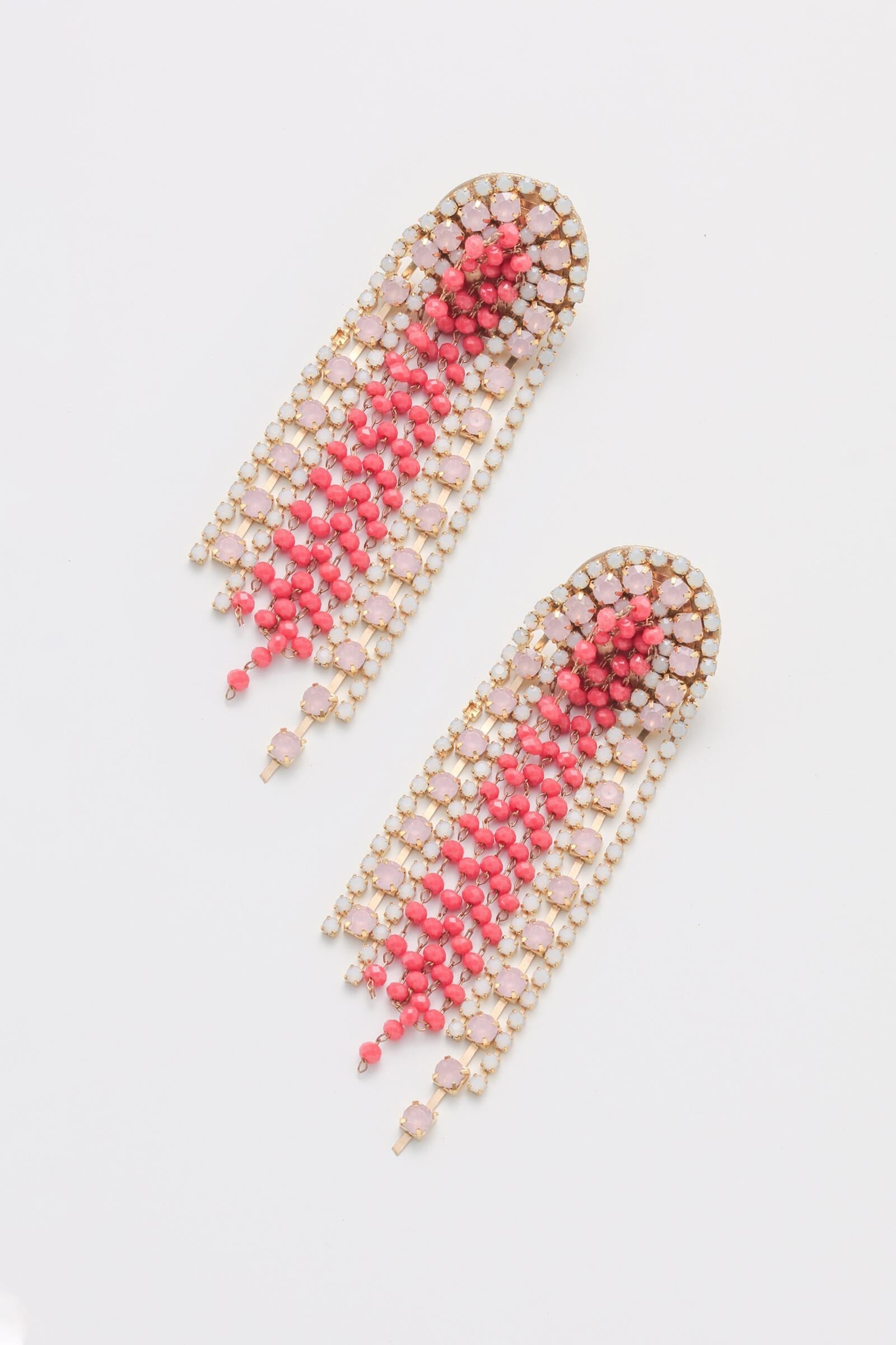 Earring - Waterfall - PINK/CORAL - WEXM1552