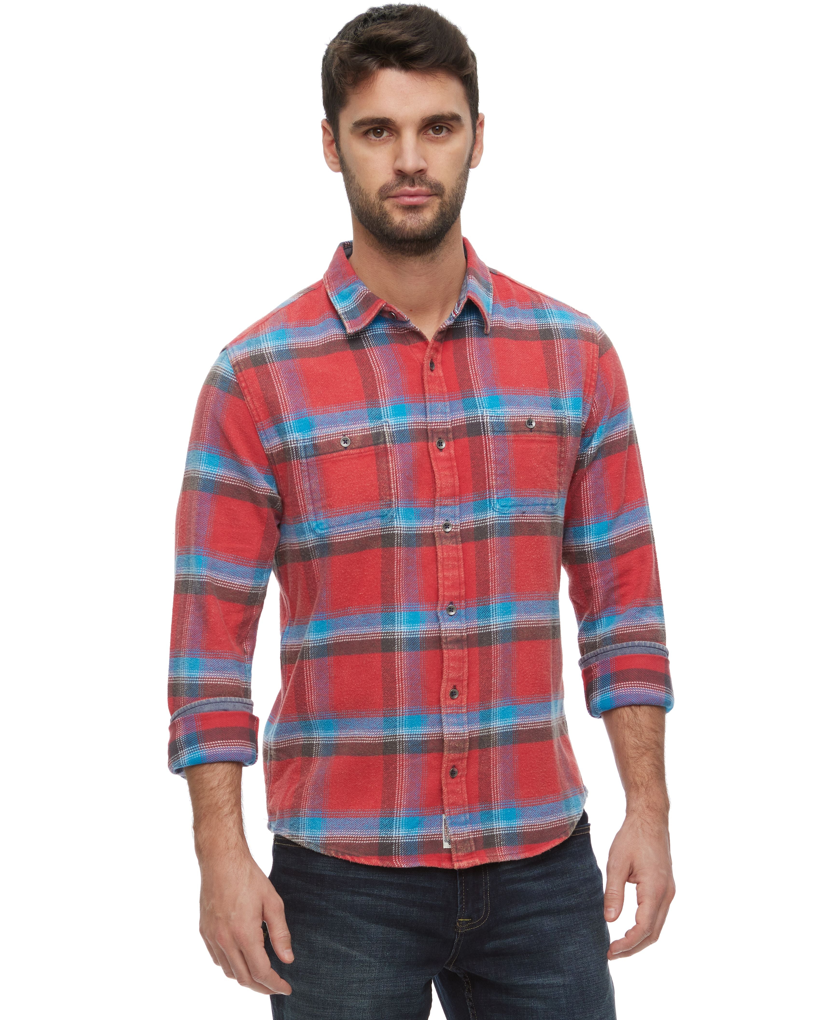 LARKSPUR LS VINTAGE WASH FLANNEL SHIRT