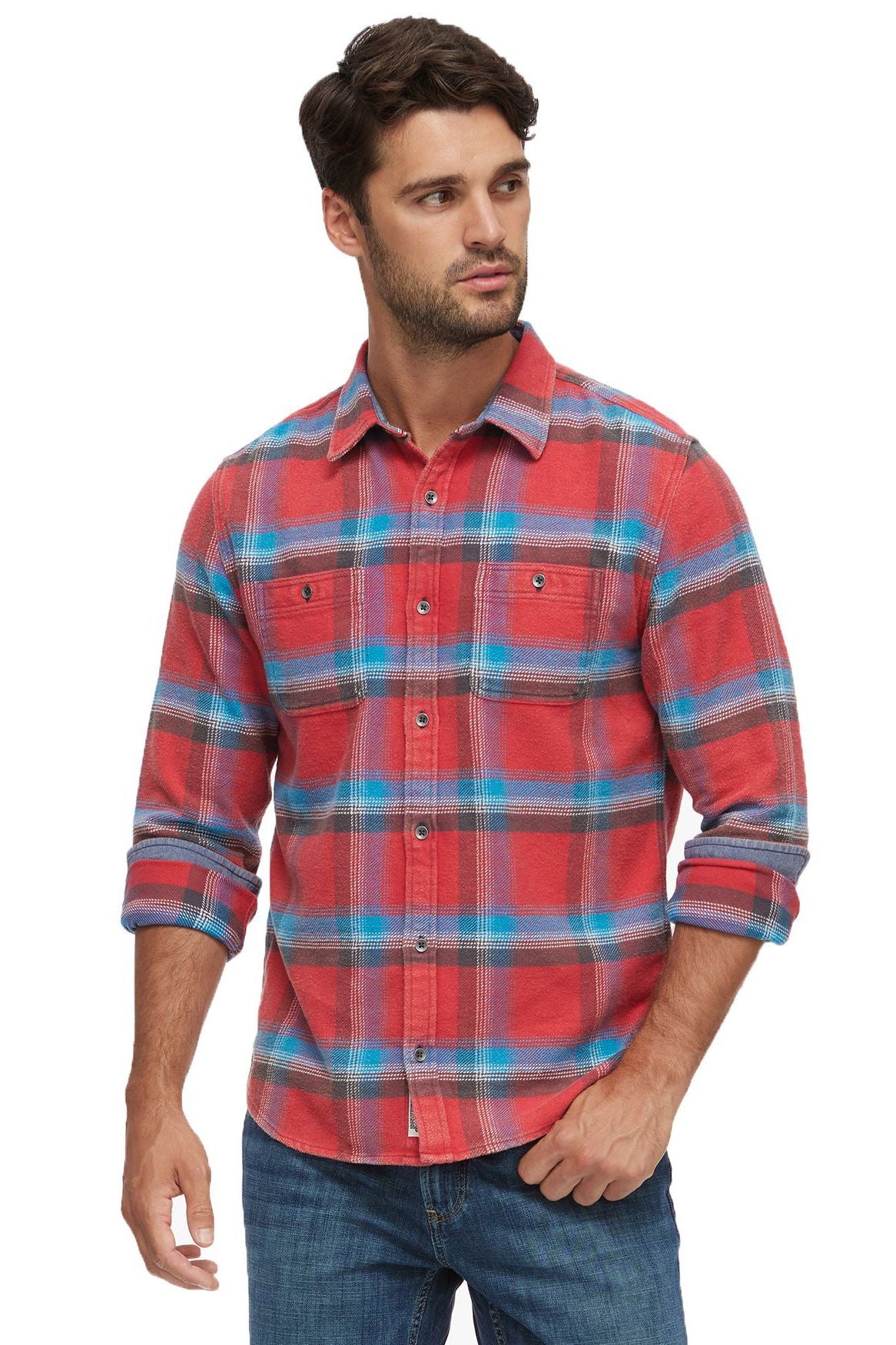 LARKSPUR LS VINTAGE WASH FLANNEL SHIRT