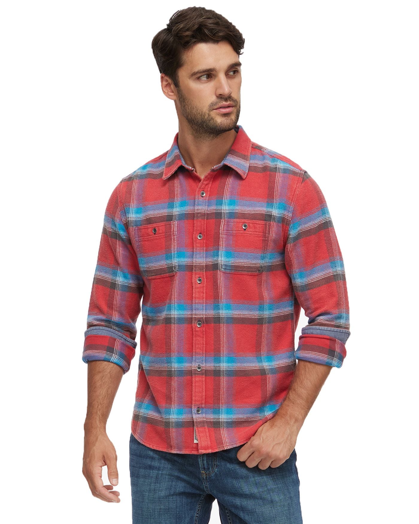 LARKSPUR LS VINTAGE WASH FLANNEL SHIRT