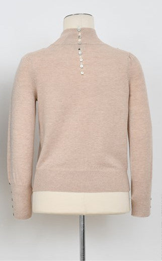 Molly Bracken Button Detail Solid Sweater