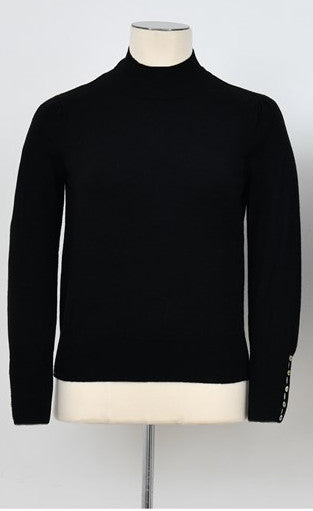 Molly Bracken Button Detail Solid Sweater