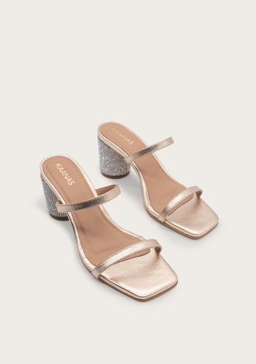 cullinan sandal w. embellished heel