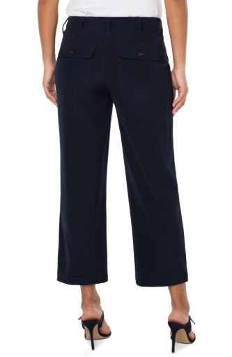 cargo crop pant w/ chain trim