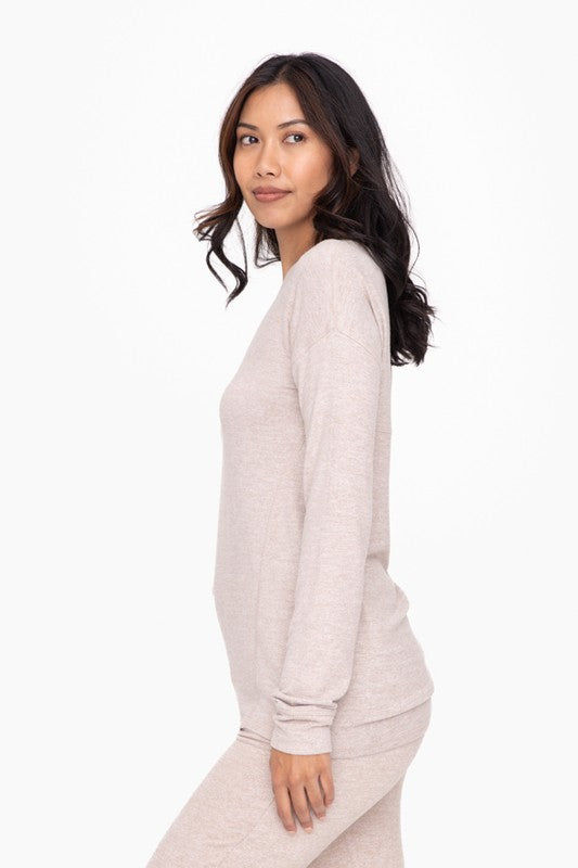 Mono B Brushed Crewneck Pullover (KT-A0645)