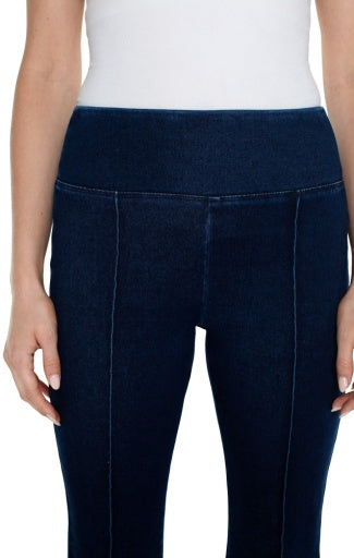 pearl ankle flare jean w/pintucks