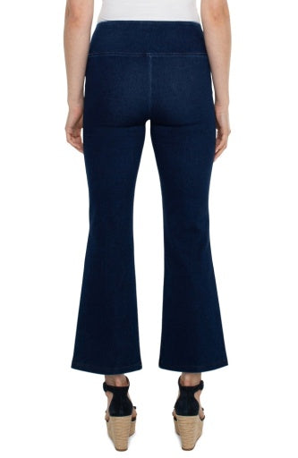 pearl ankle flare jean w/pintucks