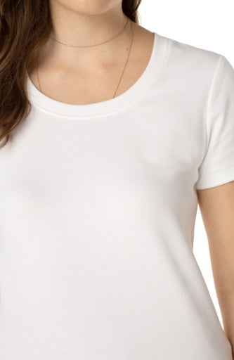 scoop neck short sleeve tee