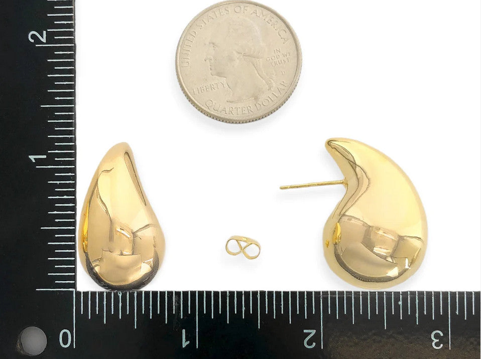 715ER004 - Rain Drop Earrings GOLD SMALL