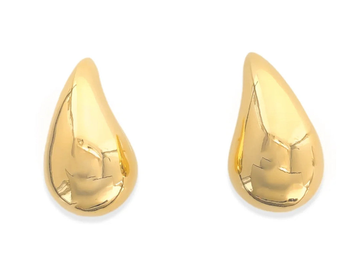 715ER004 - Rain Drop Earrings GOLD SMALL