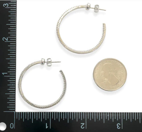 AER079 - Small CZ Hoops SILVER