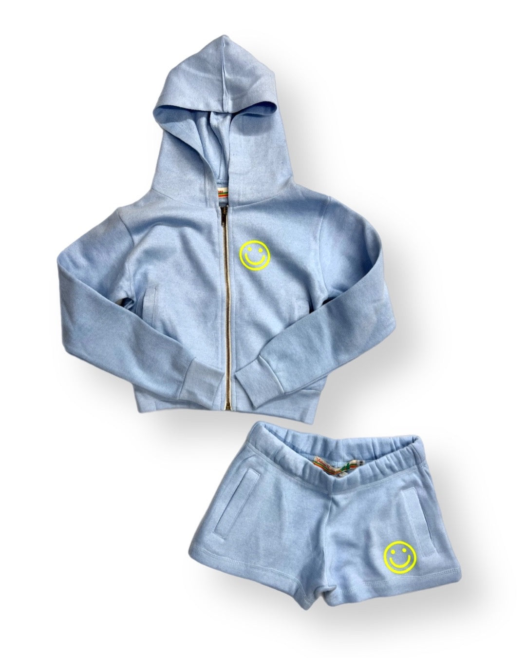 VH Baby Blue Short - Lime Smiley