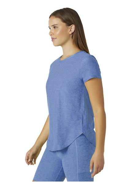 BY Featherweight on Down Low Tee - FLOWER BLUE