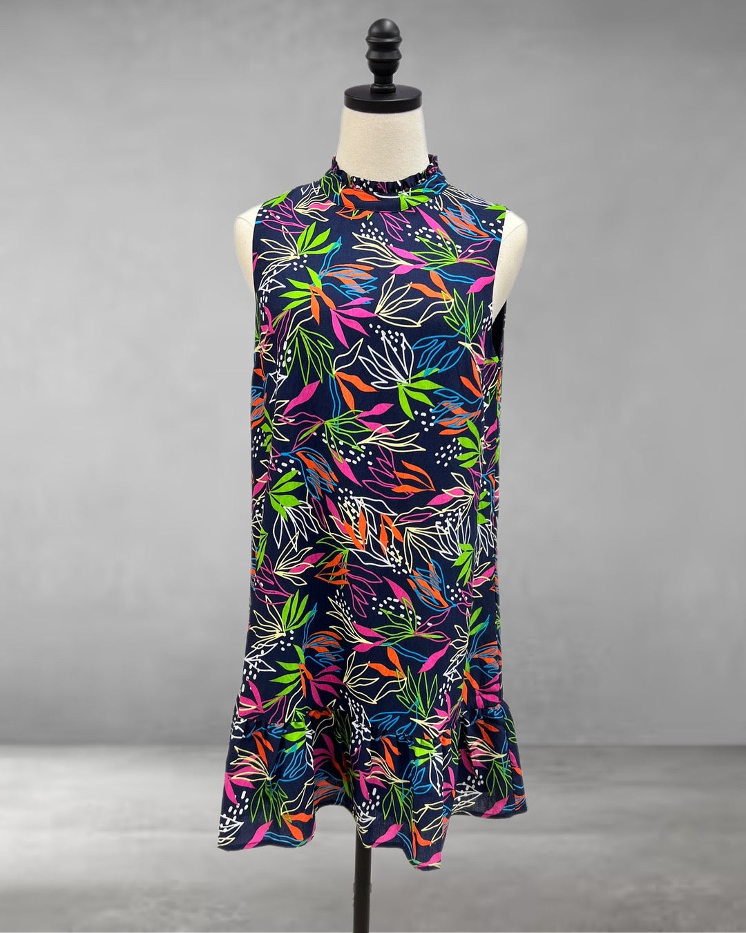 THML Sleeveless Abstract Print Dress (JH1934)