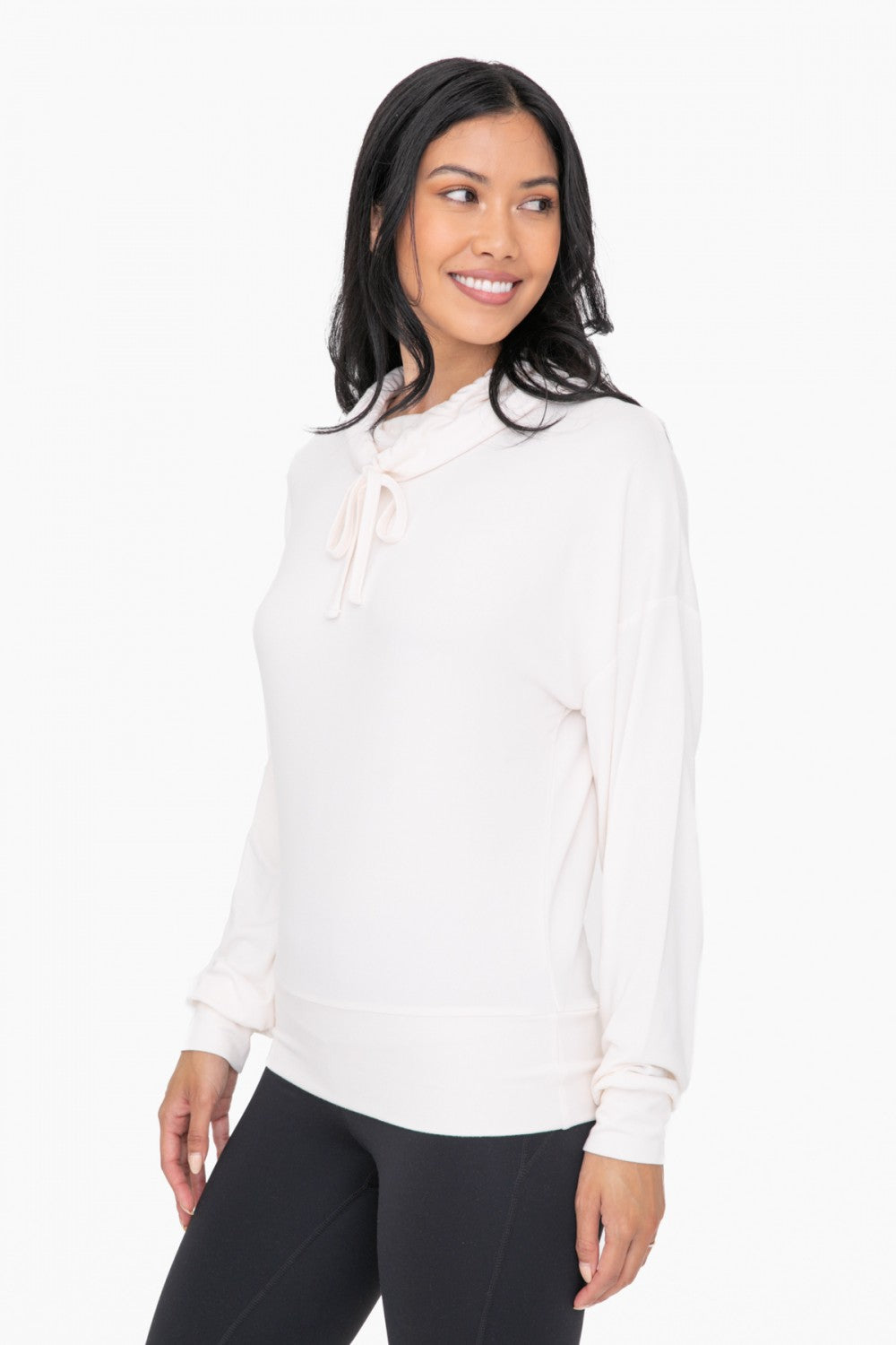 Mono B - Brushed Cowl Neck Pullover