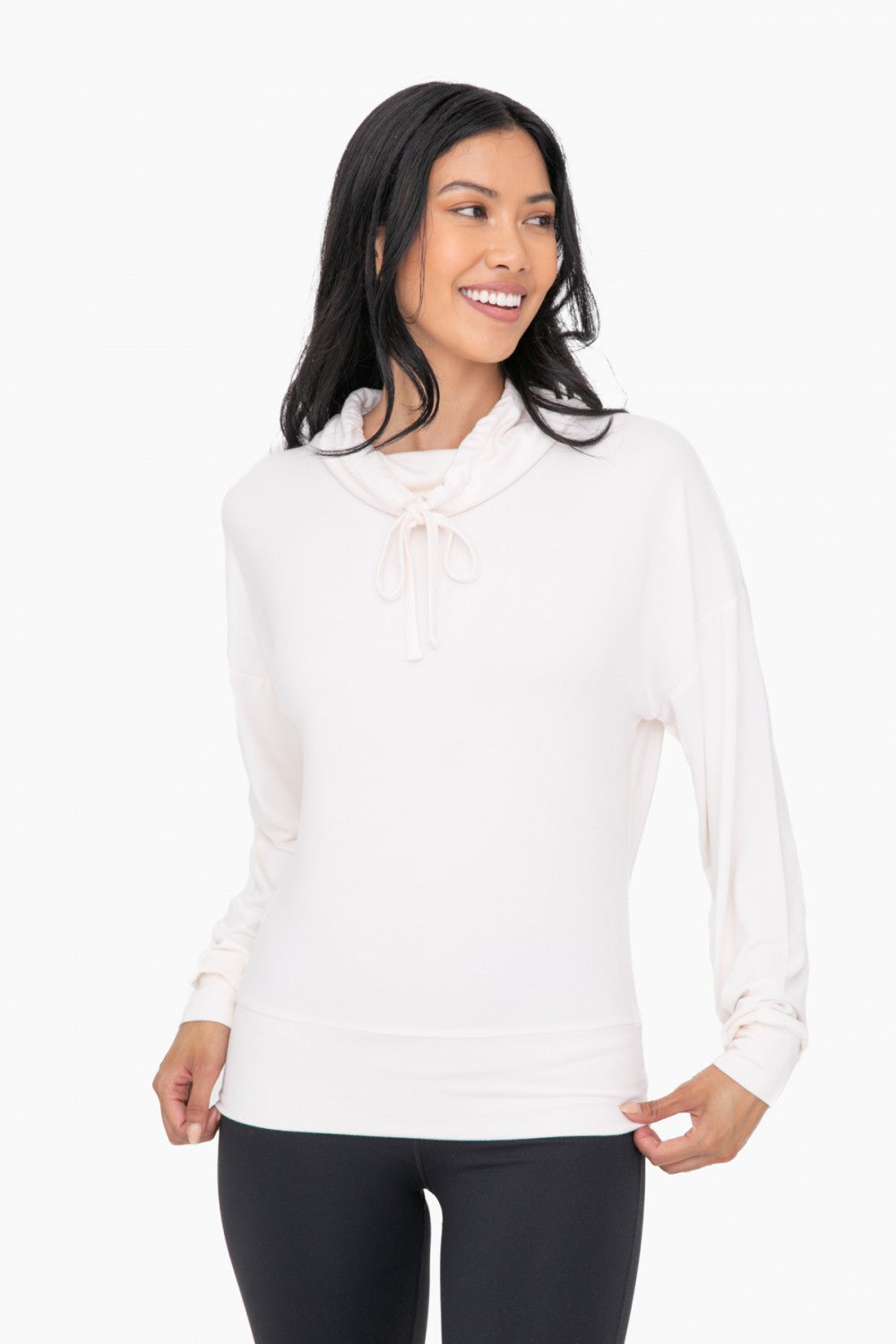 Mono B - Brushed Cowl Neck Pullover